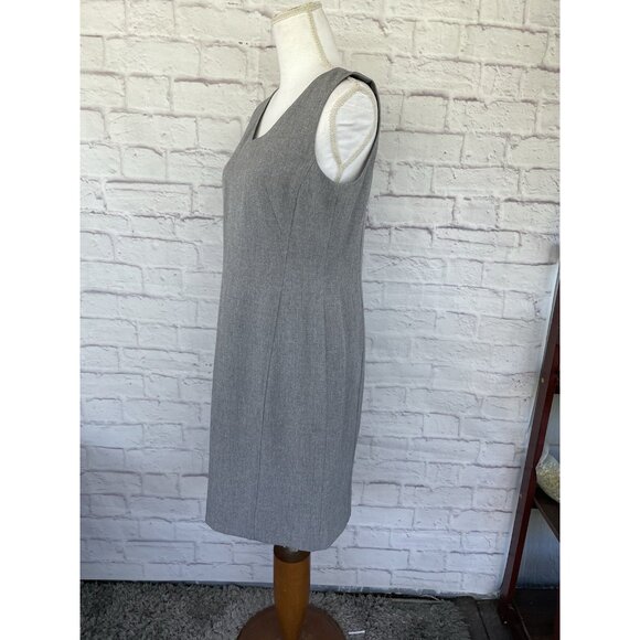KASPER Women's Office Dress Petite Gray Sleeveless Sheath Lined Back Zip Size 6P - Picture 11 of 16